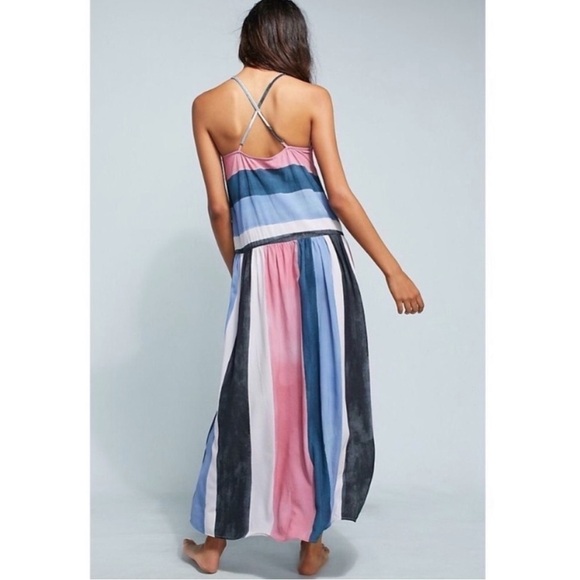 Mara Hoffman Phoebe Colorblock Cover Up Maxi Dress Size M - Picture 2 of 16